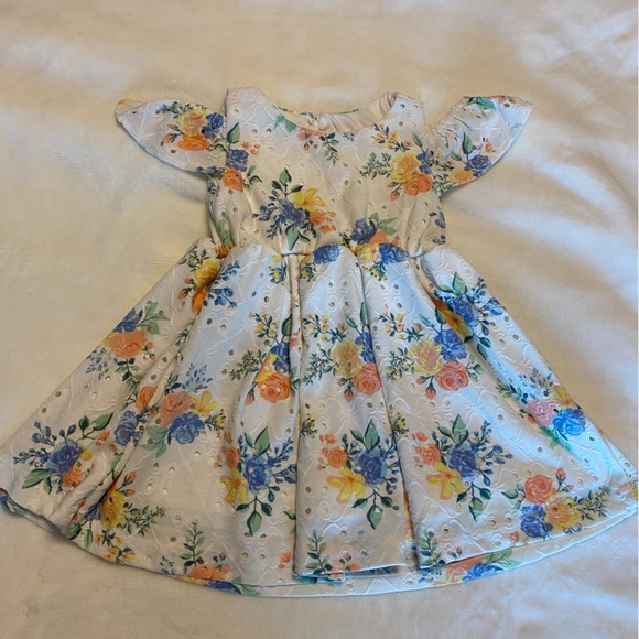 EUC Floral baby dress and jean jacket set 6-9mo - Picture 4 of 4